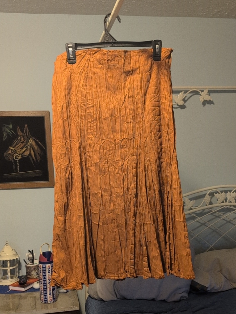 Alberto Makali Rust Orange Midi Skirt